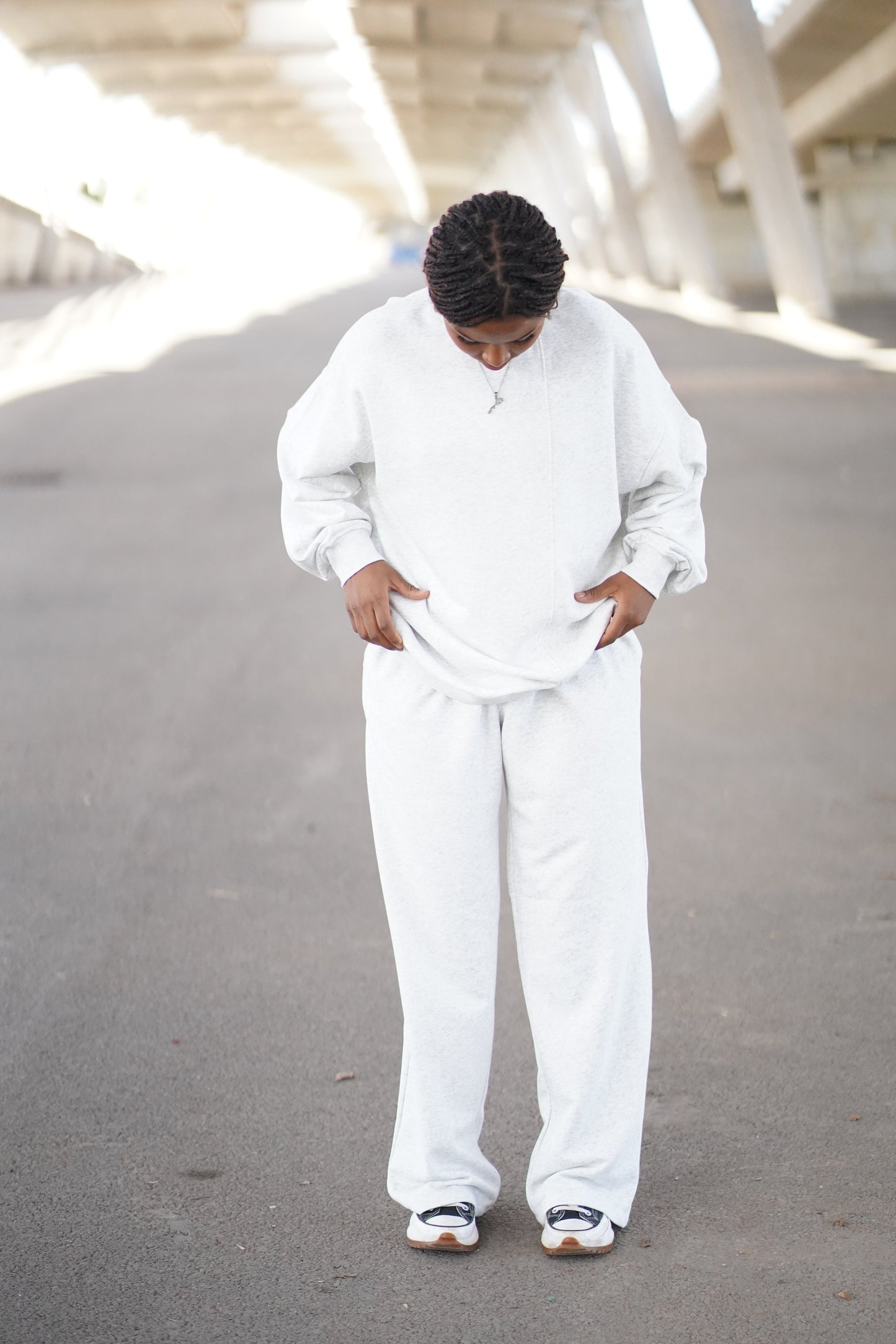 CONJUNTO GREY LONGSLEEVE & JOGGER VERON MUJER