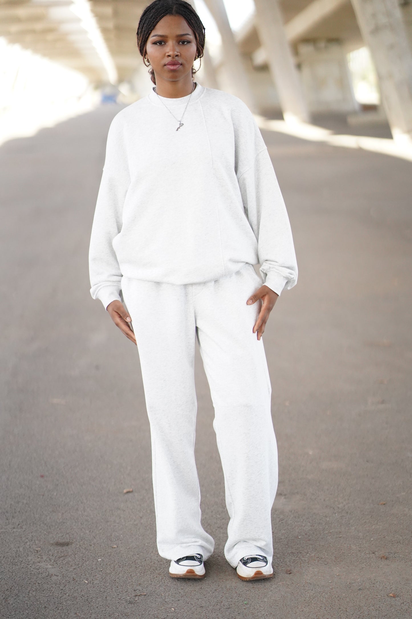 CONJUNTO GREY LONGSLEEVE & JOGGER VERON MUJER